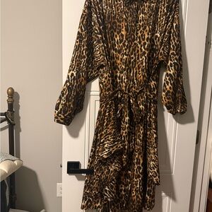 Cato Animal Print Wrap Dress